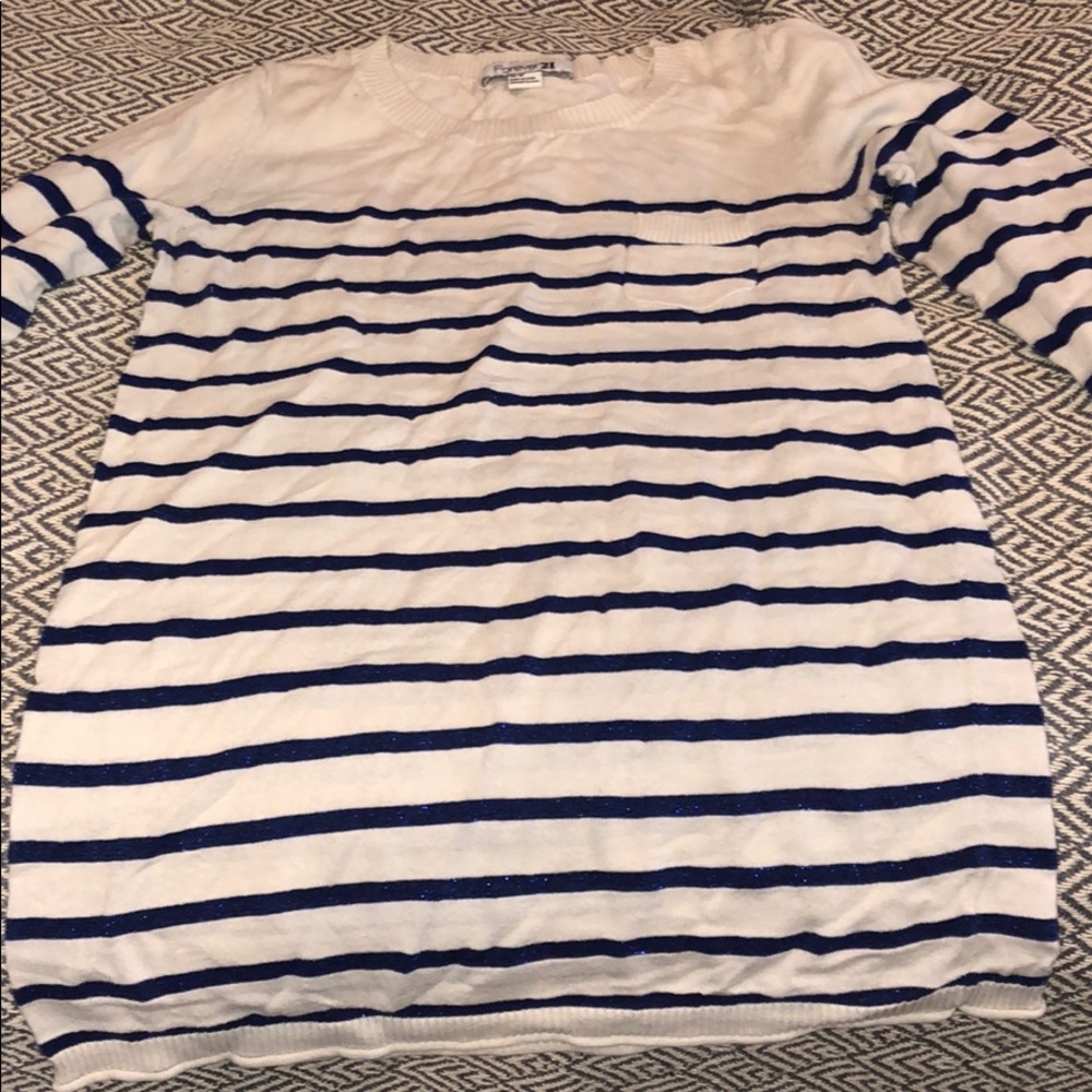 Blue striped sweater!